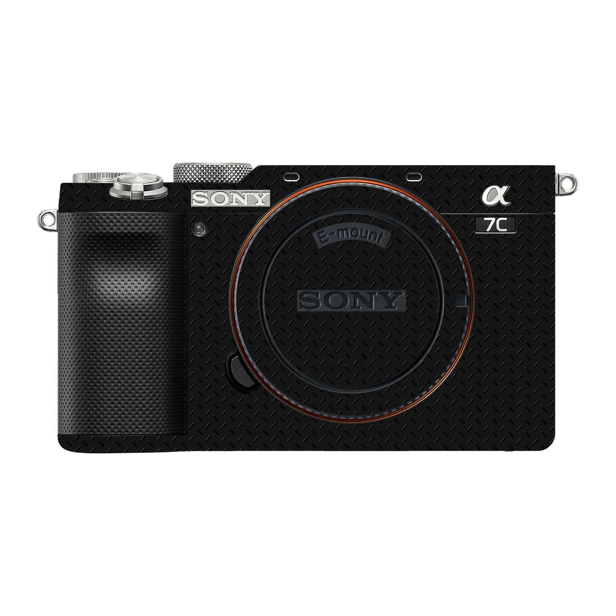 Textured Black Iron Plate Sony A7 C Camera Skin