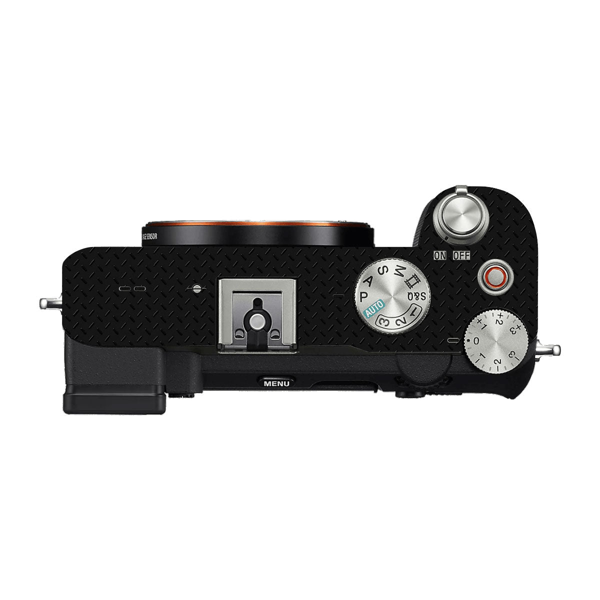 Textured Black Iron Plate Sony A7 C Camera Skin