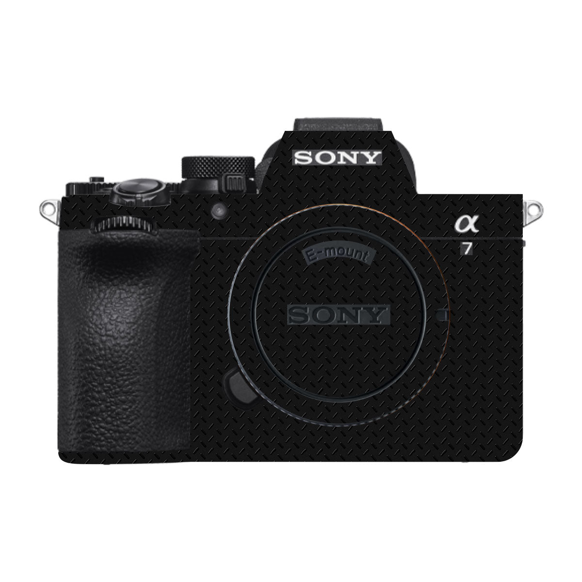 Textured Black Iron Plate Sony A7 V Camera Skin
