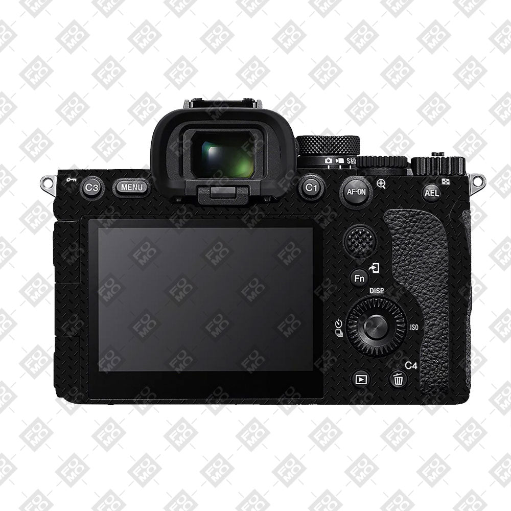 Textured Black Iron Plate Sony A7R IV Camera Skin