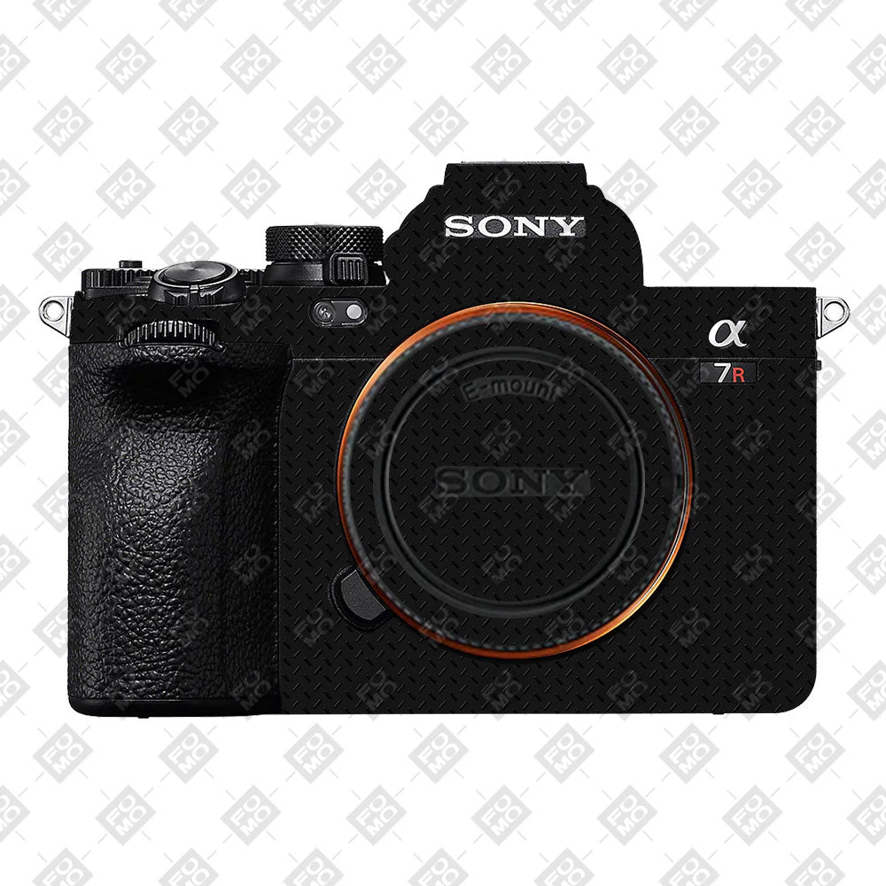 Textured Black Iron Plate Sony A7R IV Camera Skin