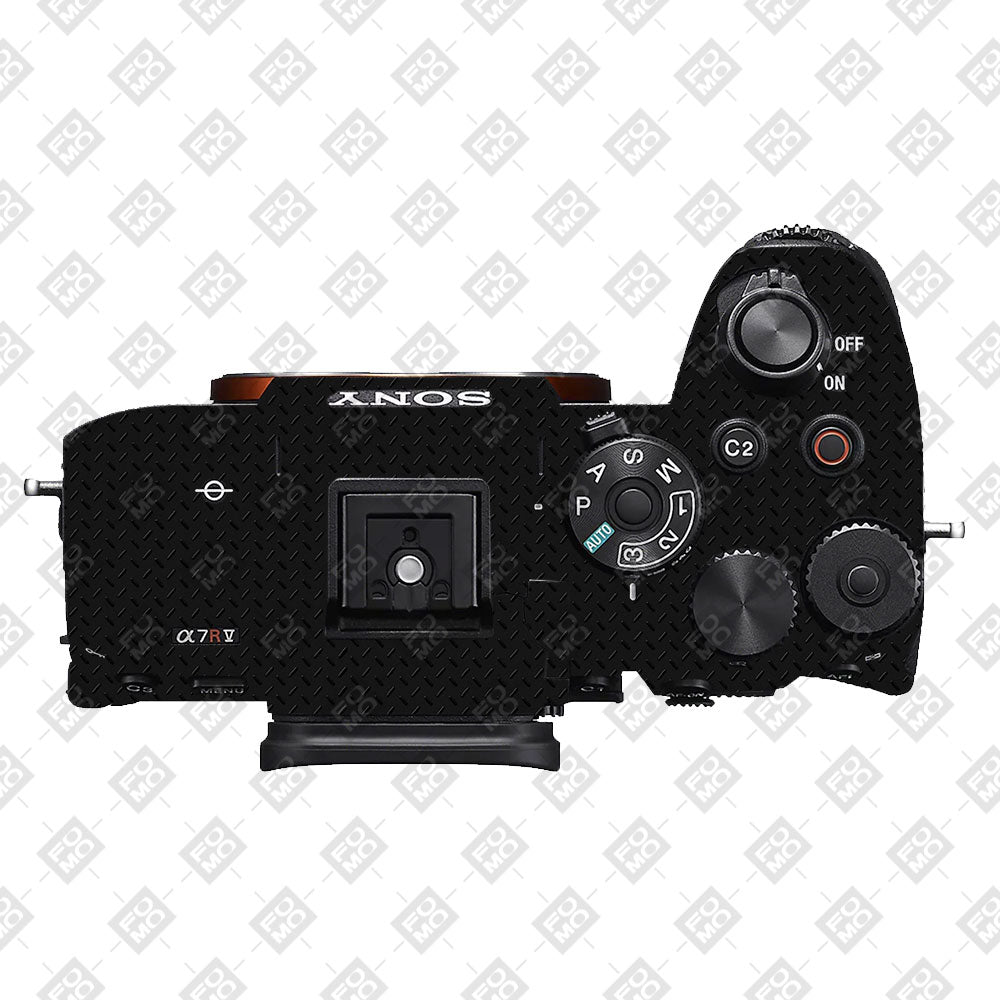 Textured Black Iron Plate Sony A7R IV Camera Skin