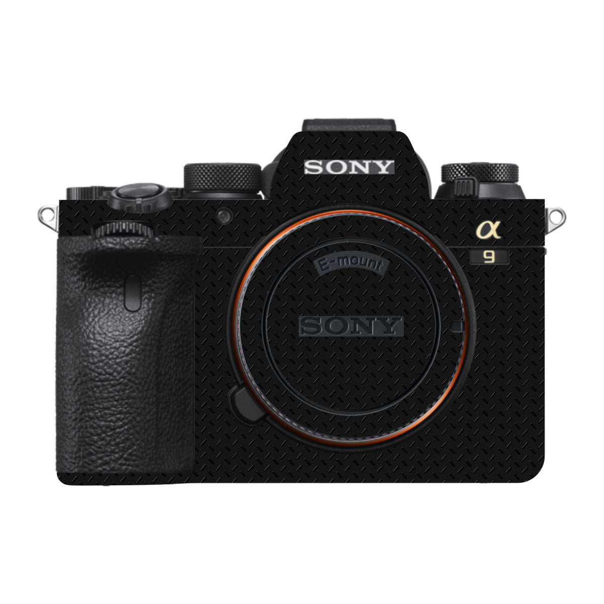 Textured Black Iron Plate Sony A9 Camera Skins