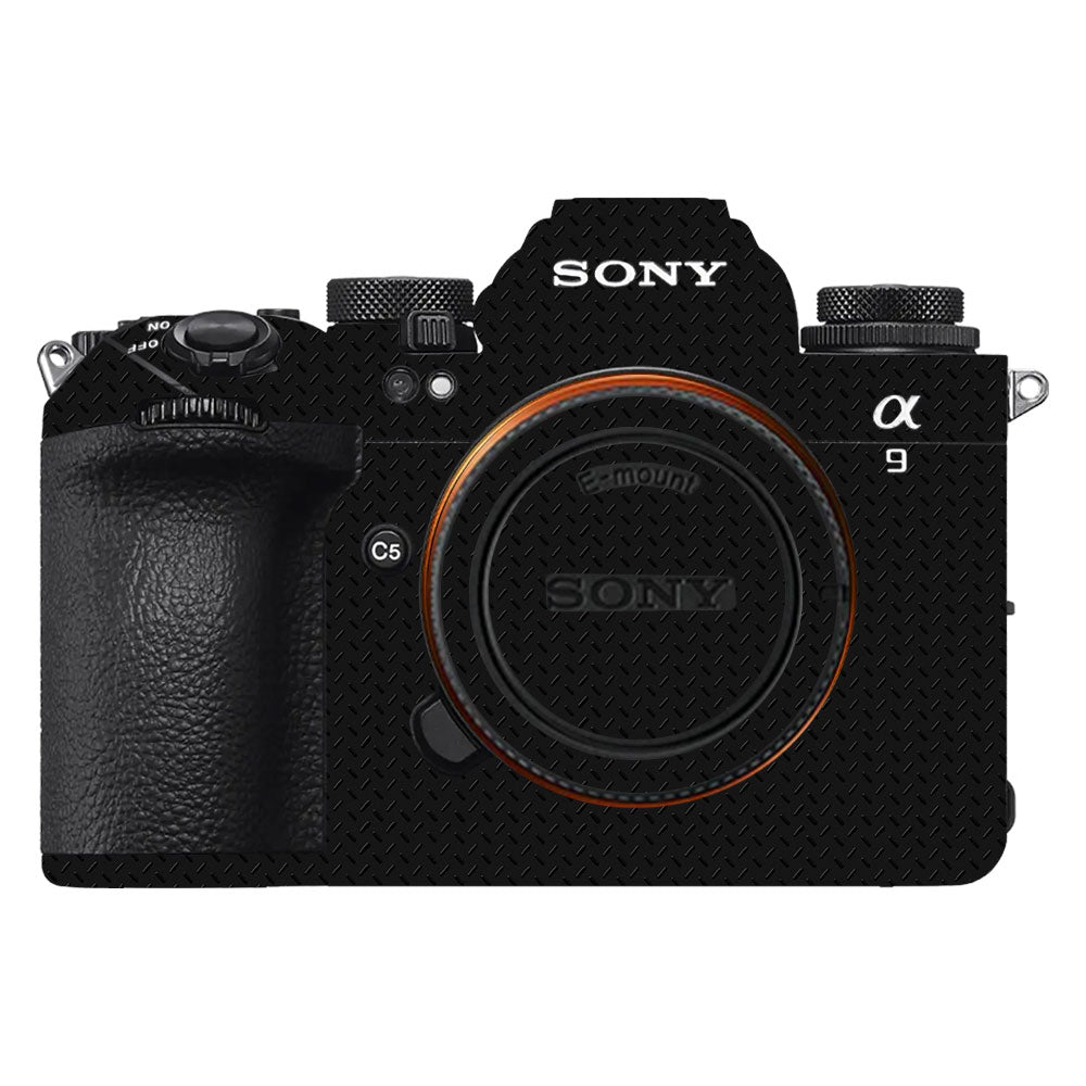 Textured Black Iron Plate Sony A9III Camera Skin