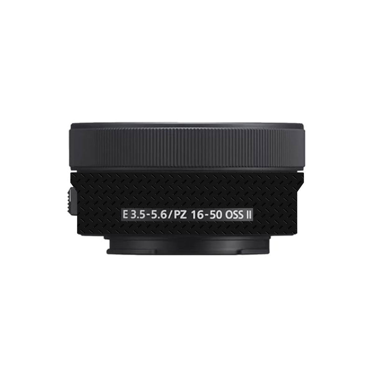 Textured Black Iron Plate Sony E 16-50mm F/3.5-5.6 Camera Lens Skin