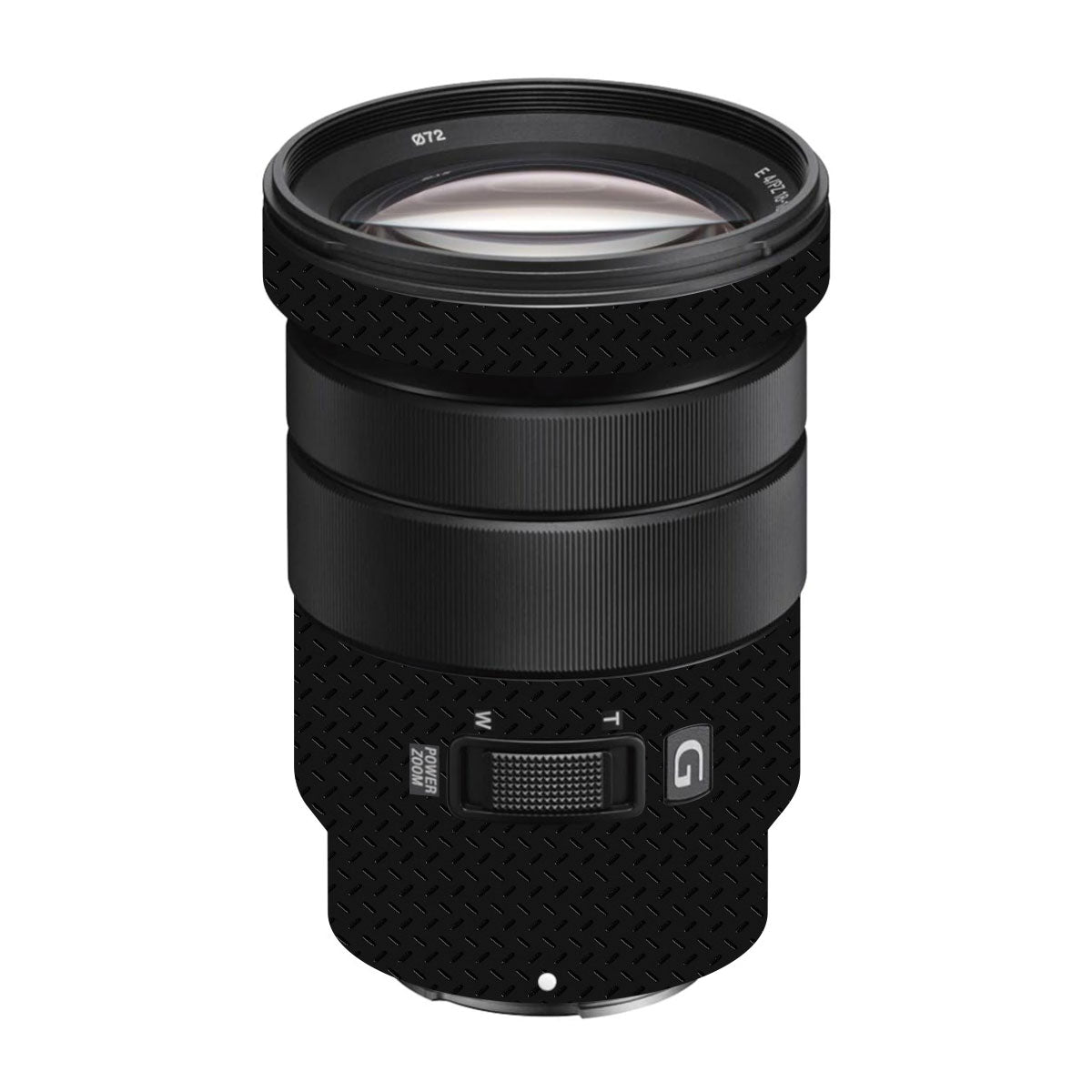 Textured Black Iron Plate Sony E 18-105mm F/4 Camera Lens Skin