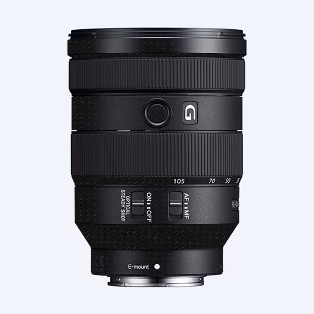 Textured Black Iron Plate Sony FE 24–105mm f/4 G OSS Camera Lens Skin