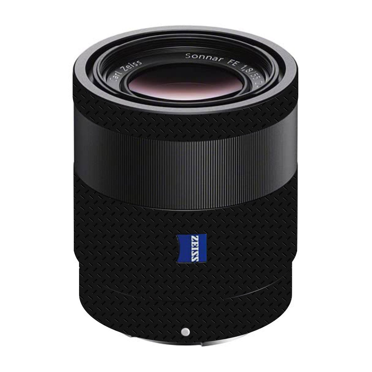 Textured Black Iron Plate Sony FE 55mm F/1.8 ZA Camera Lens Skin