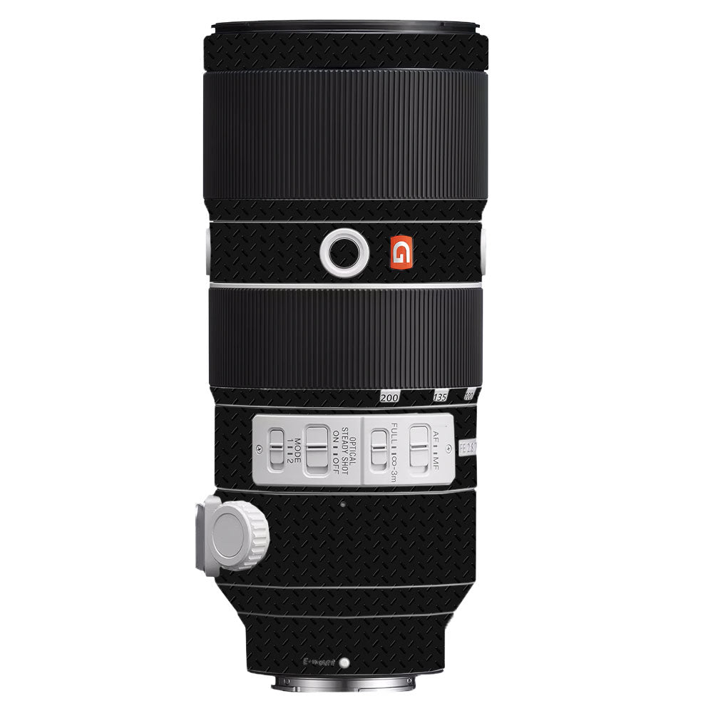 Textured Black Iron Plate Sony FE 70-200mm f/2.8 GM OSS Camera Lens Skin
