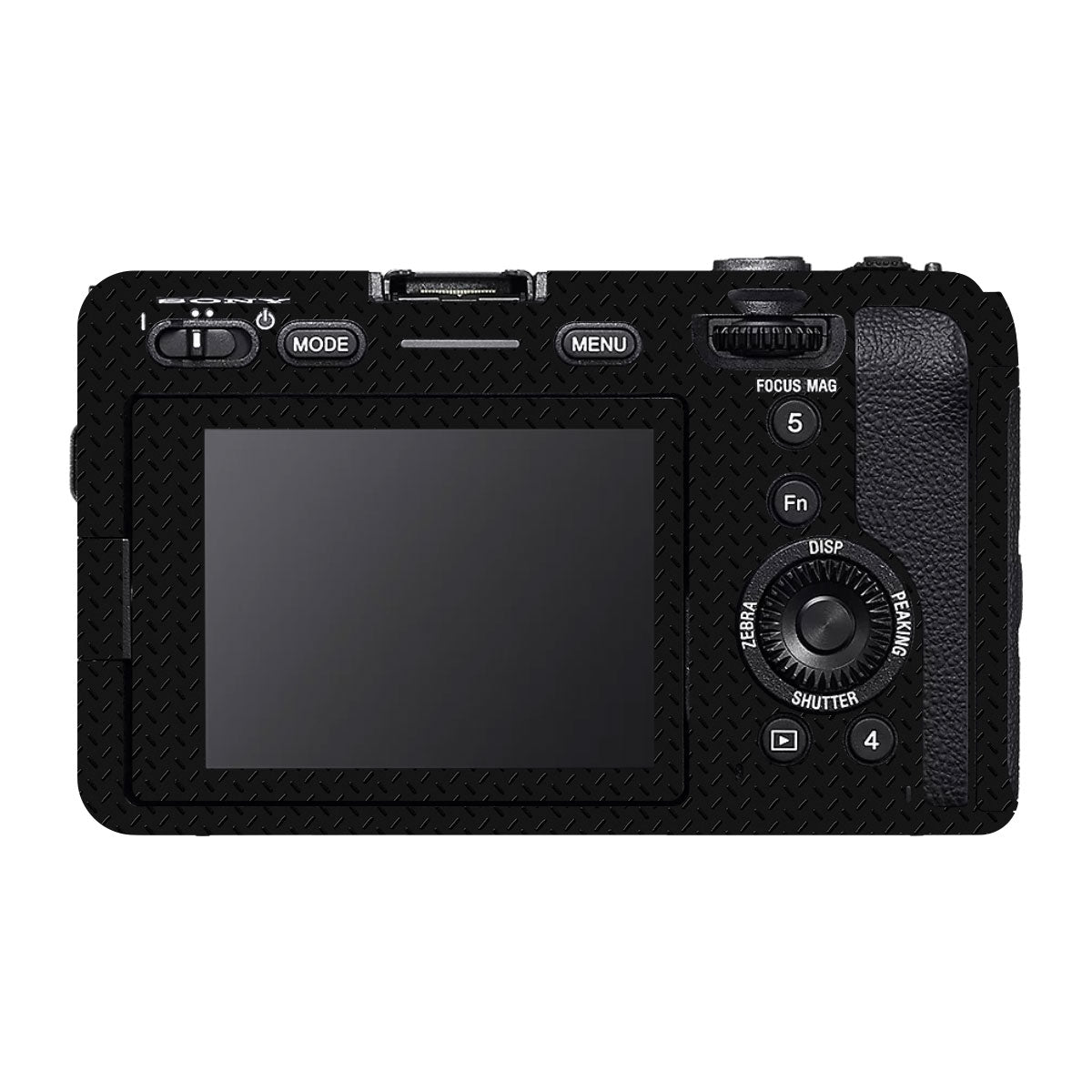 Textured Black Iron Plate Sony FX3 Camera Skin