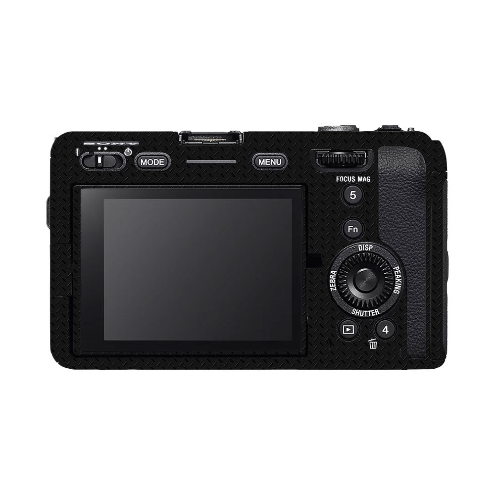 Textured Black Iron Plate Sony FX30 Camera Skin