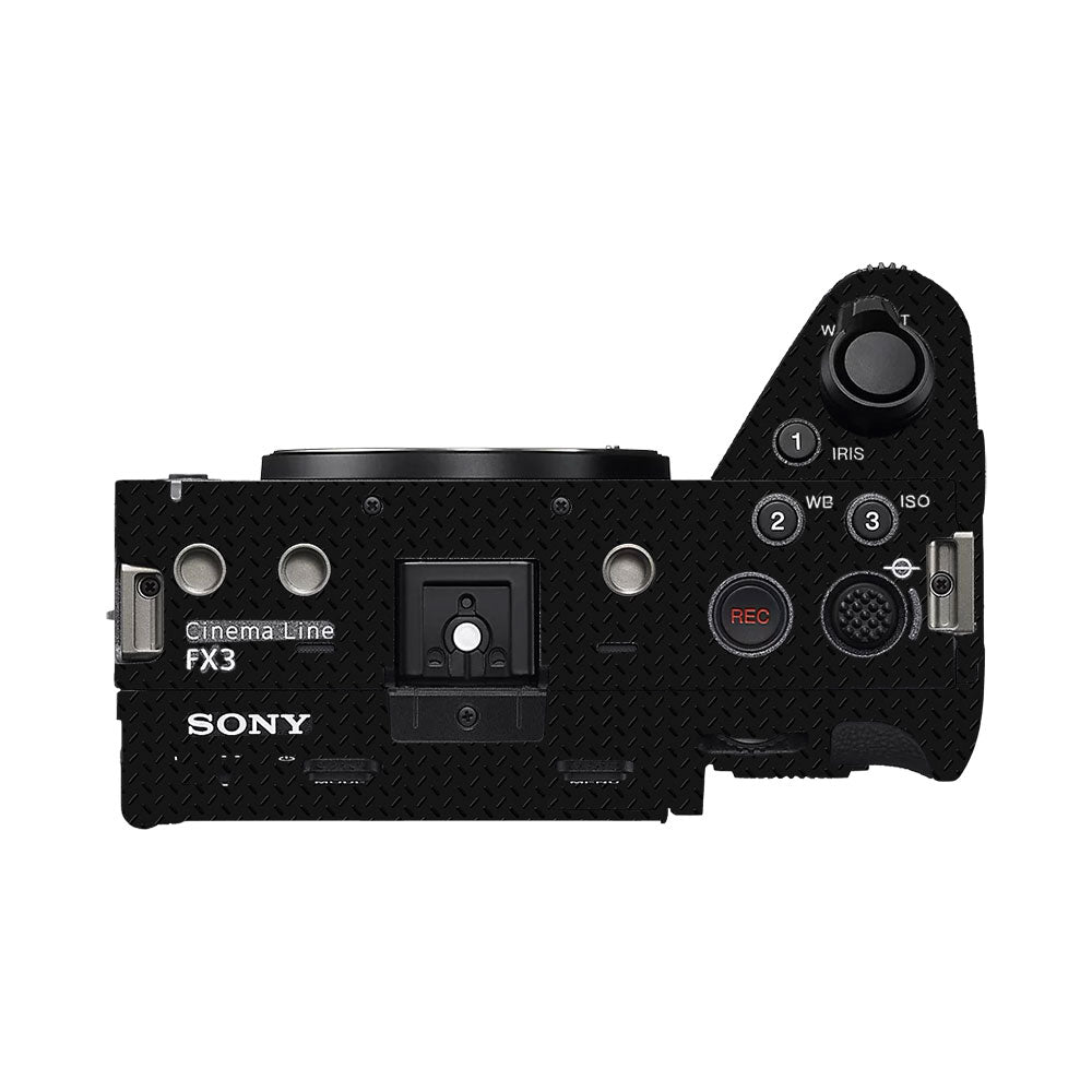 Textured Black Iron Plate Sony FX30 Camera Skin
