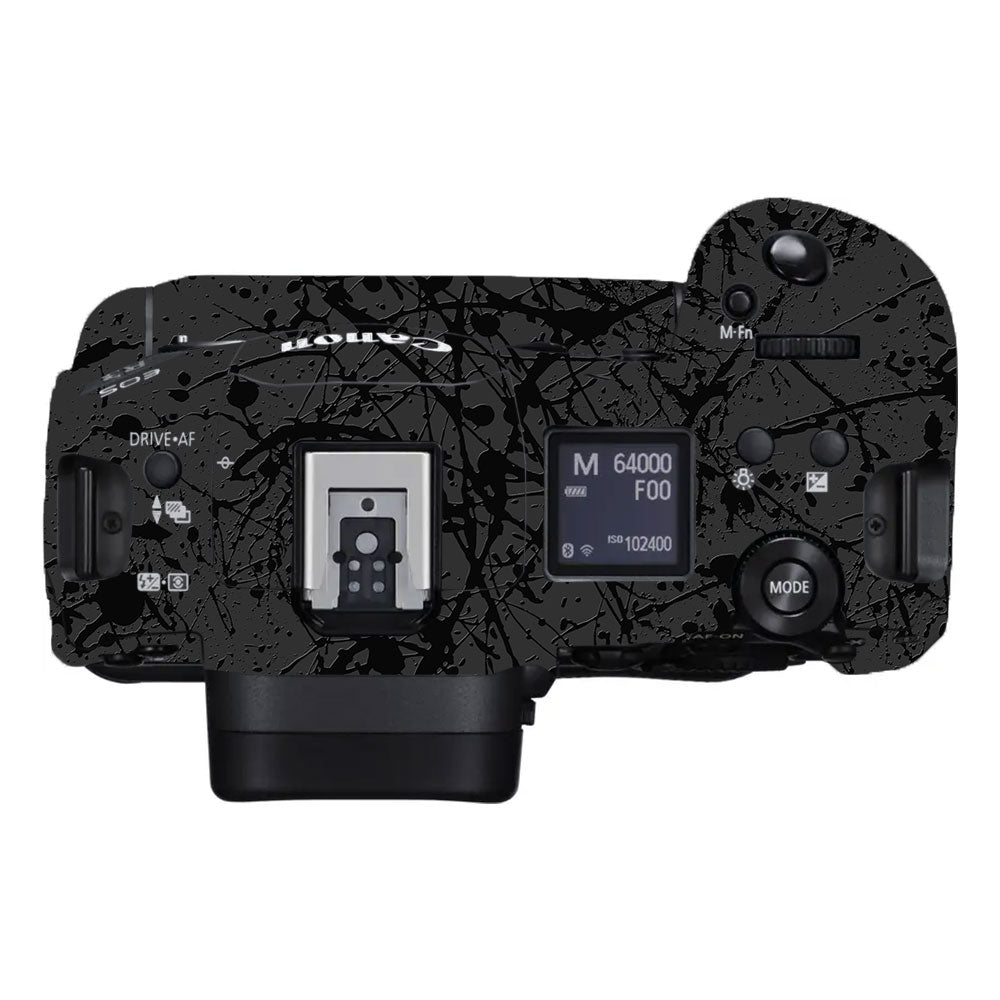 Textured Black Splash Canon EOS R3 Camera Skin