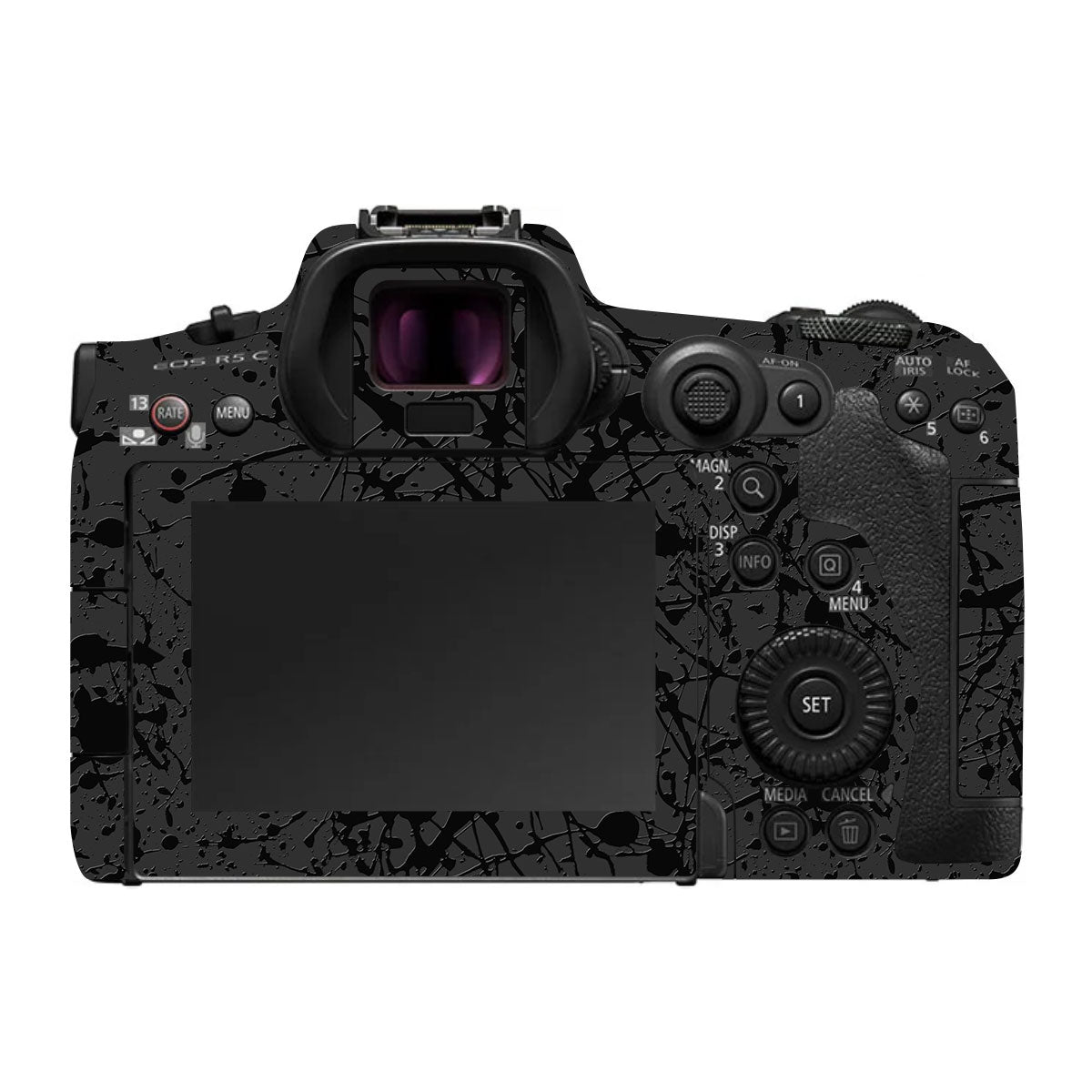 Textured Black Splash Canon EOS R3 Camera Skin