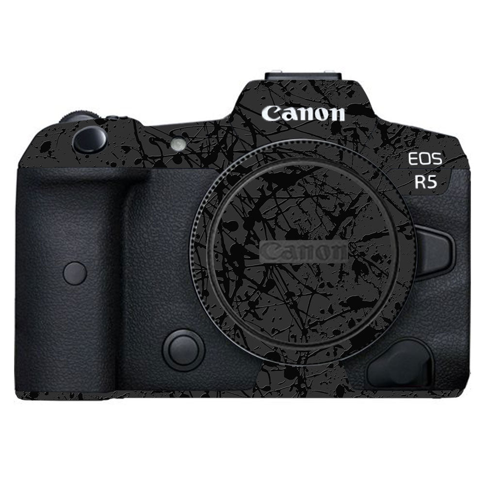 Textured Black Splash Canon EOS R50 Camera Skin