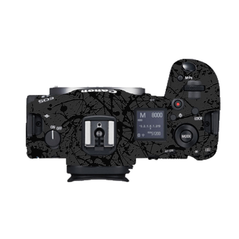 Textured Black Splash Canon EOS R50V Camera Skin