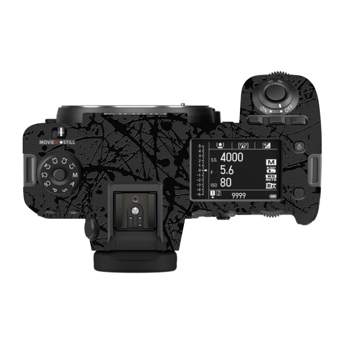 Textured Black Splash FujiFilm GFX 100S II Camera Skin