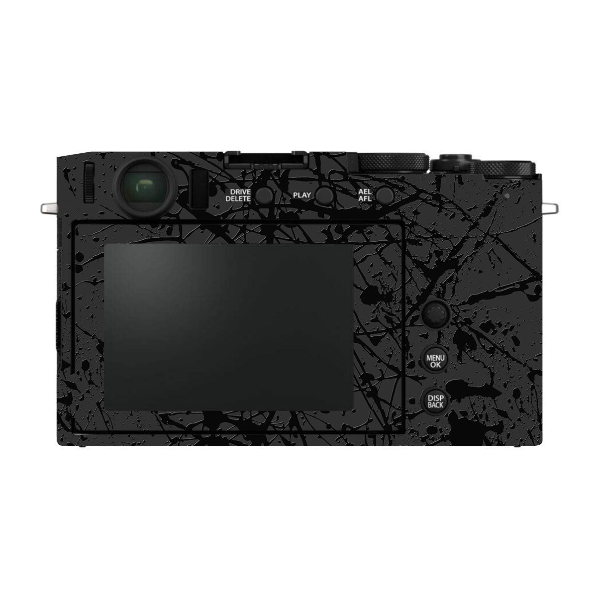 Textured Black Splash FujiFilm X-E4 Camera Skin