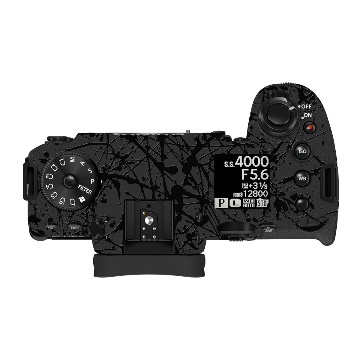 Textured Black Splash Fujifilm X-H2 Camera Skin