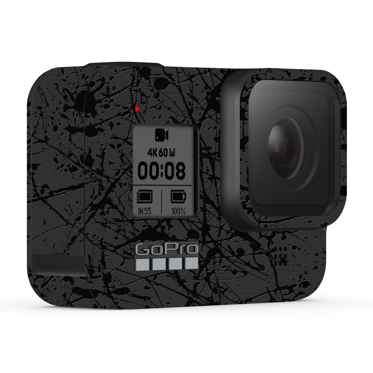 Textured Black Splash GoPro Hero 8 Camera Skin