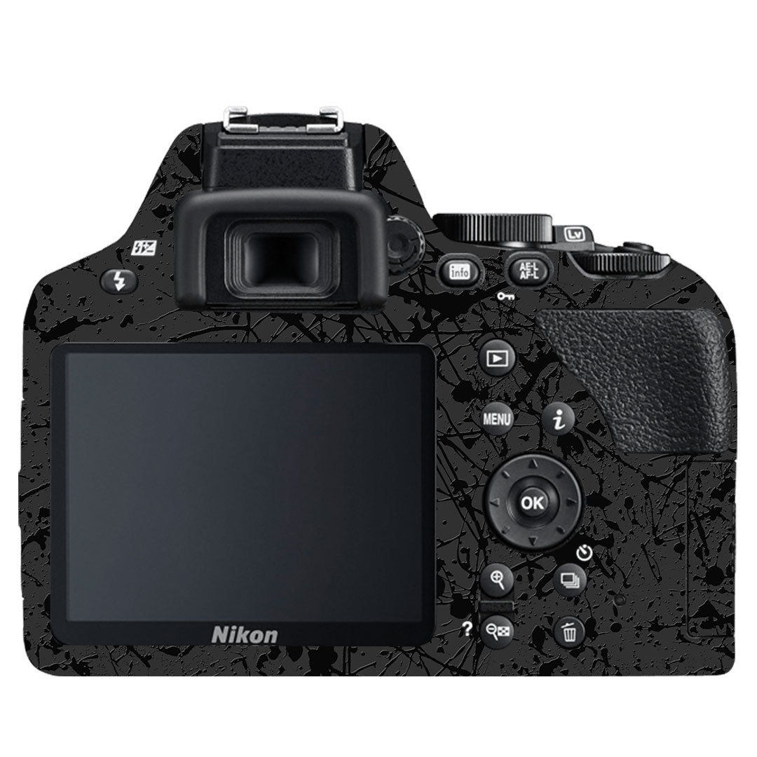 Textured Black Splash Nikon D3500 Camera Skin