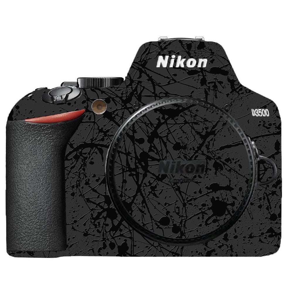 Textured Black Splash Nikon D3500 Camera Skin