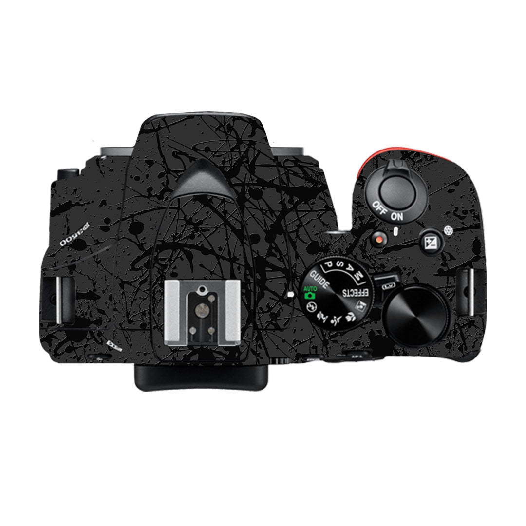 Textured Black Splash Nikon D5600 Camera Skin