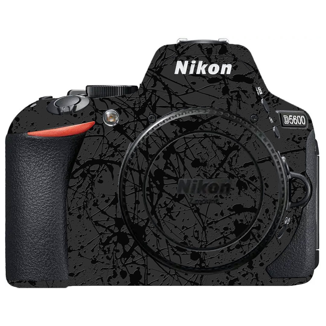 Textured Black Splash Nikon D5600 Camera Skin