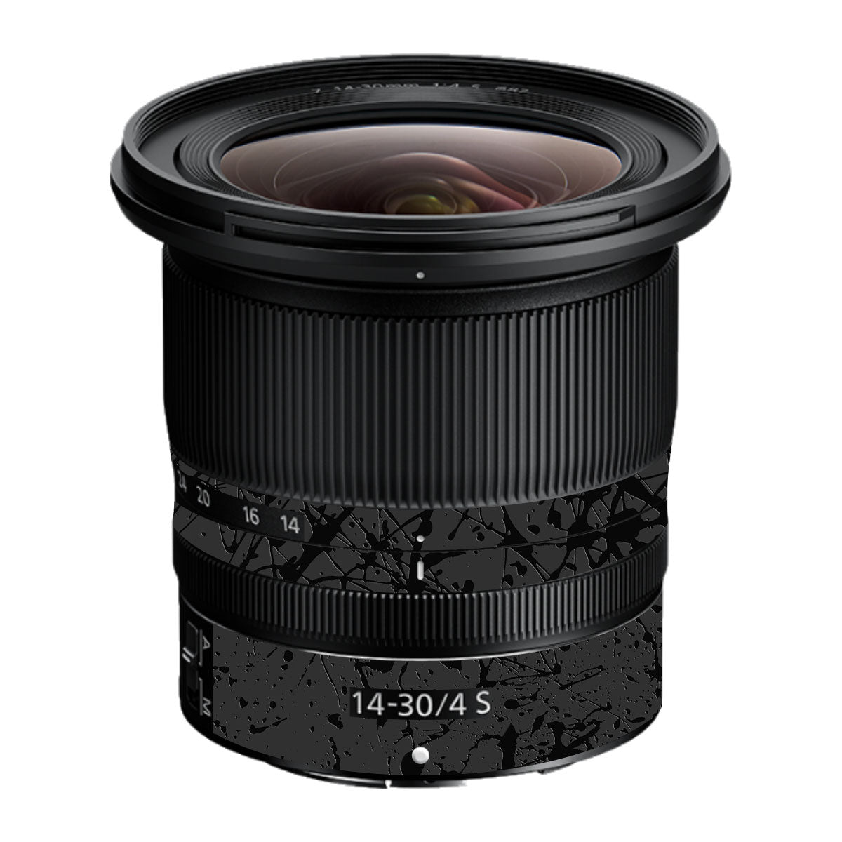 Textured Black Splash Nikon Nikkor Z 14-30mm F/4 S Camera Lens Skin