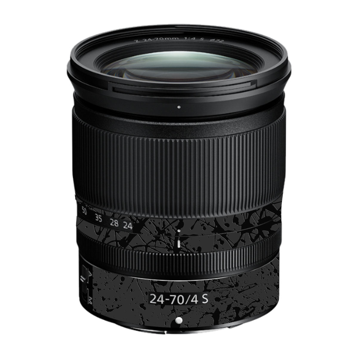 Textured Black Splash Nikon Nikkor Z 24-70mm F/4 S Camera Lens Skin