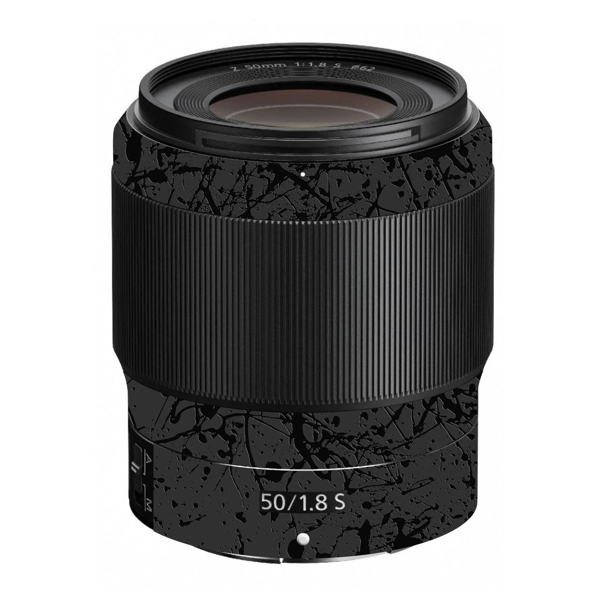 Textured Black Splash Nikon Nikkor Z 50mm F/1.8 S Camera Lens Skin