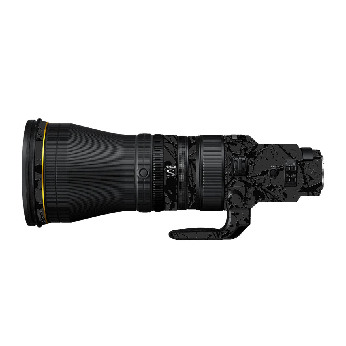 Textured Black Splash Nikon Nikkor Z 600mm F/4 TC VR S Camera Lens Skin