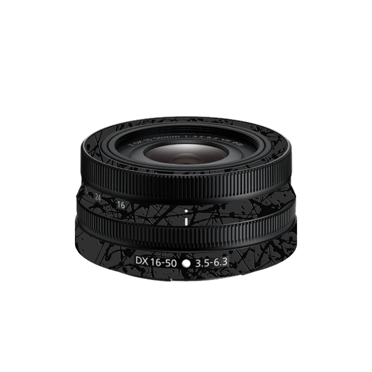Textured Black Splash Nikon Nikkor Z 85mm F/1.8 S Camera Lens Skin