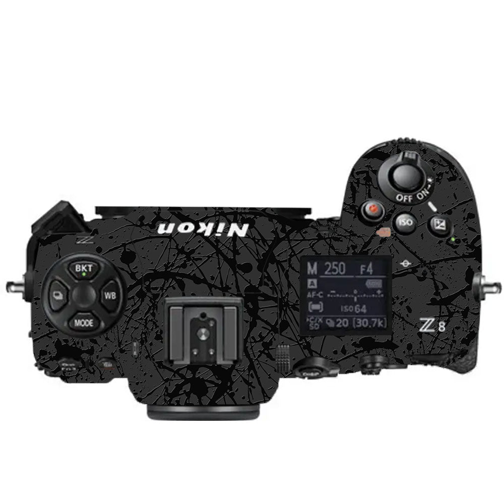 Textured Black Splash Nikon Z8 Camera Skin