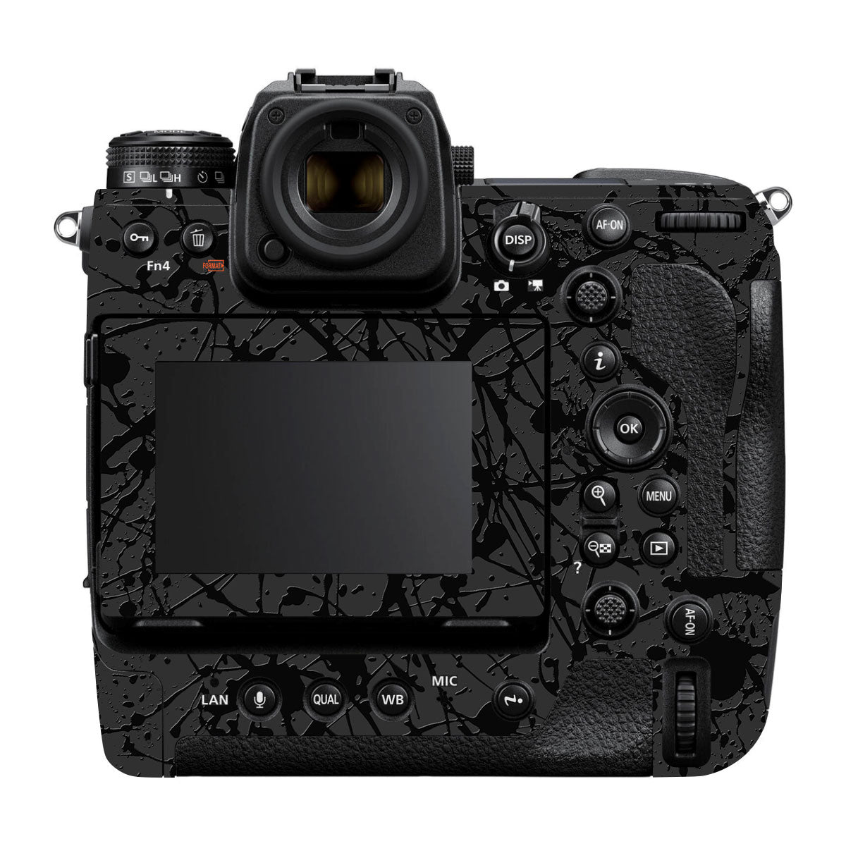 Textured Black Splash Nikon Z9 Camera Skin