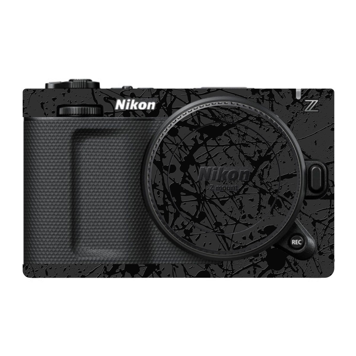 Textured Black Splash Nikon ZR Camera Skin