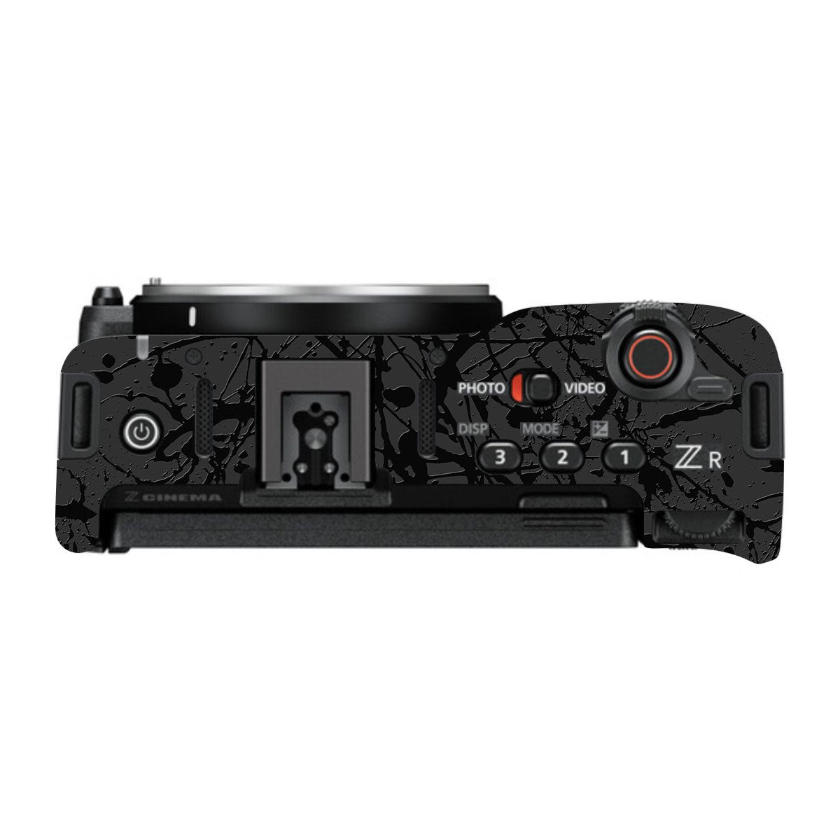 Textured Black Splash Nikon ZR Camera Skin