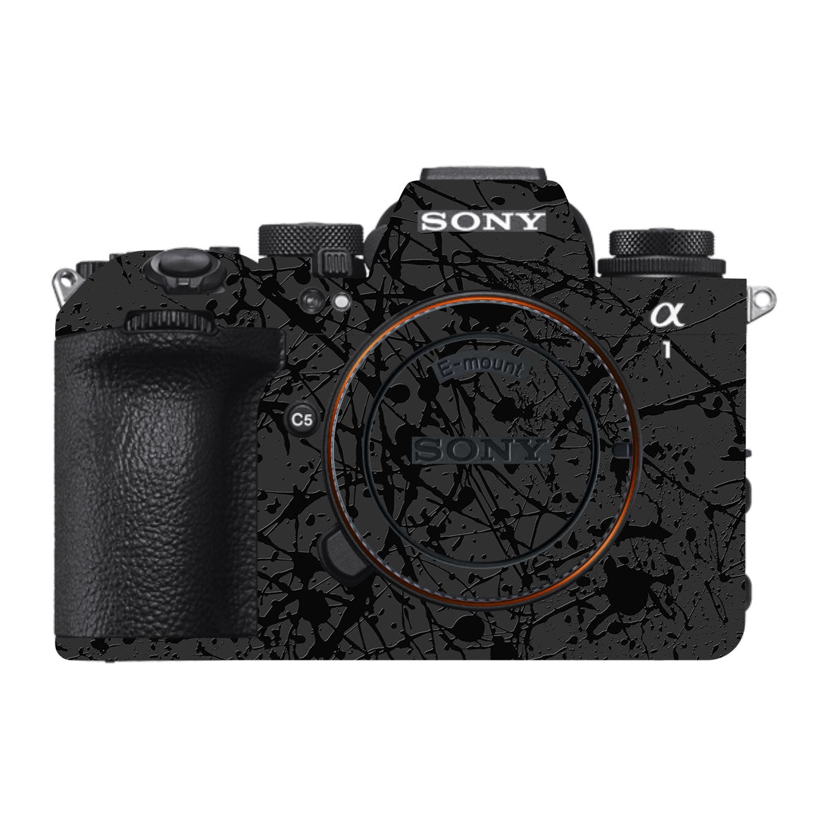 Textured Black Splash Sony A1 Camera Skin