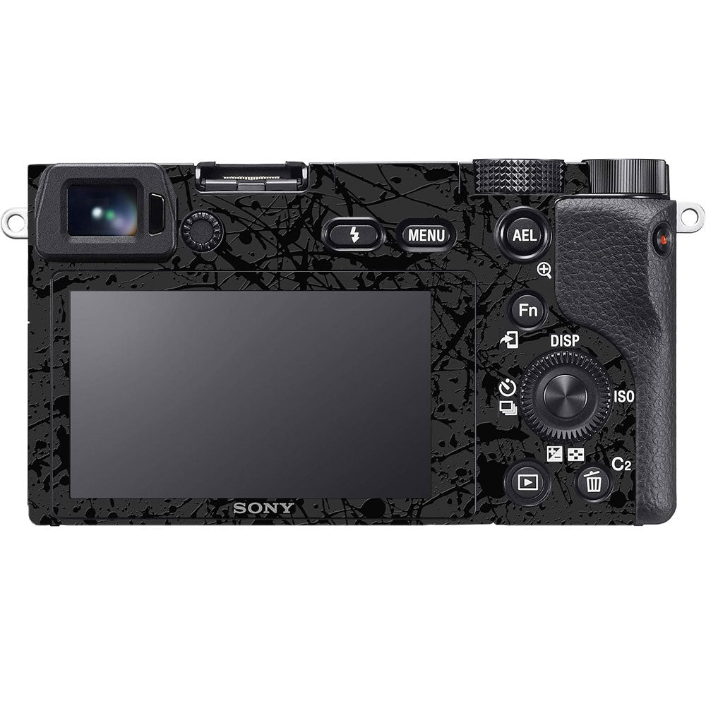 Textured Black Splash Sony A6100 Camera Skin