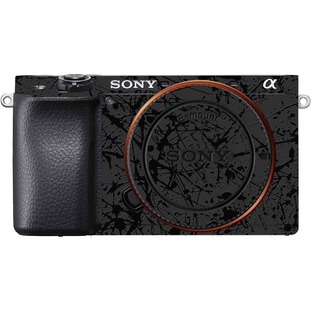 Textured Black Splash Sony A6100 Camera Skin