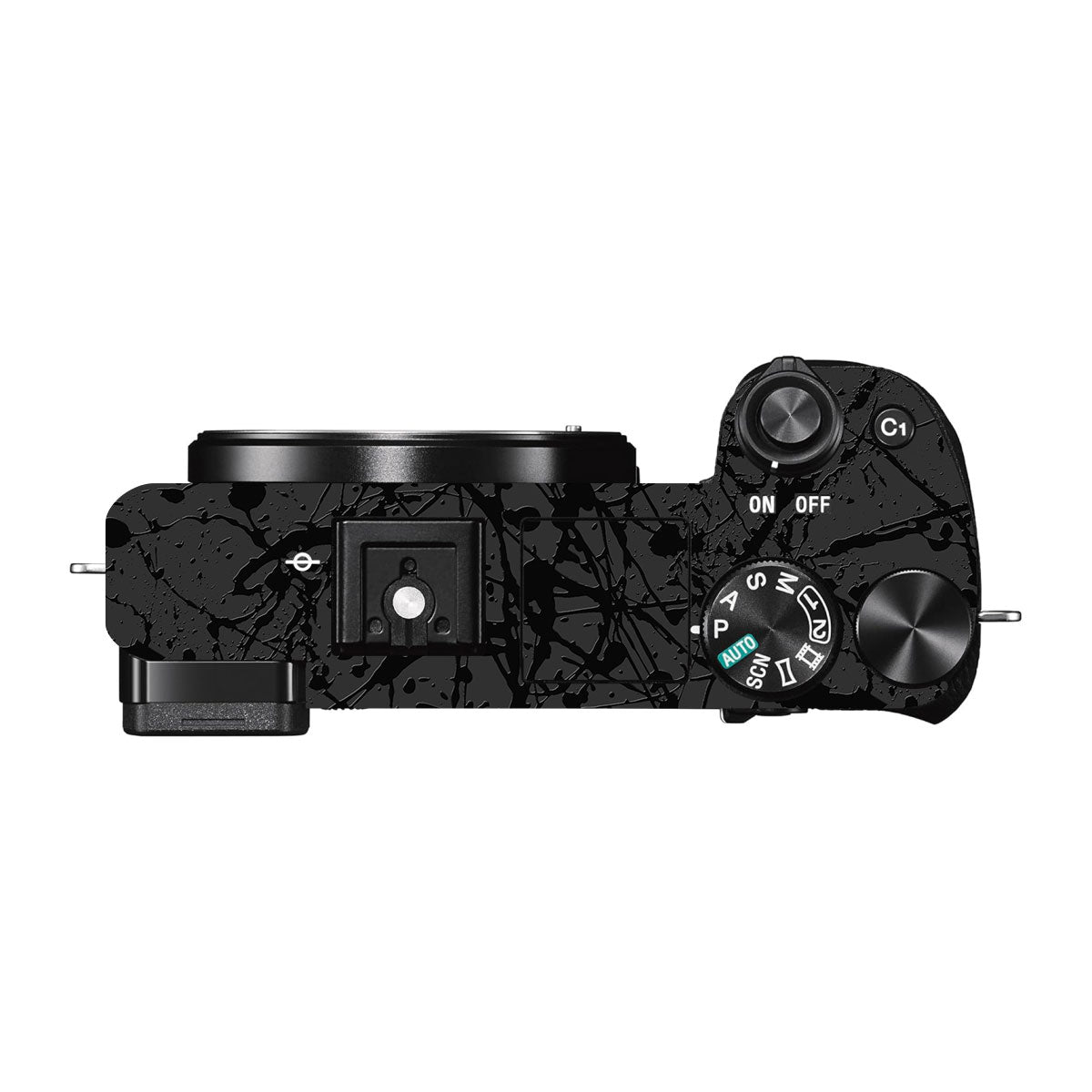 Textured Black Splash Sony A6300 Camera Skins
