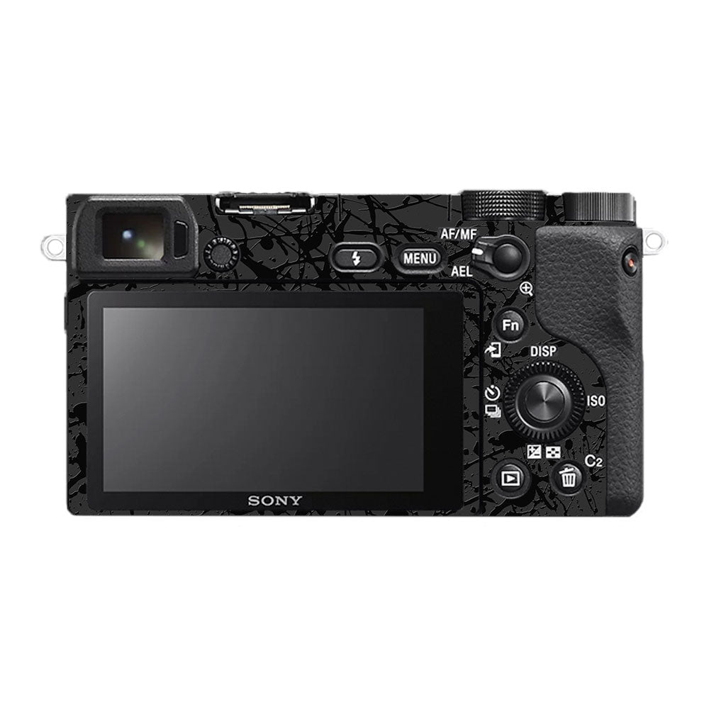 Textured Black Splash Sony A6400 Camera Skin