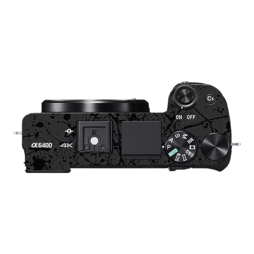 Textured Black Splash Sony A6400 Camera Skin