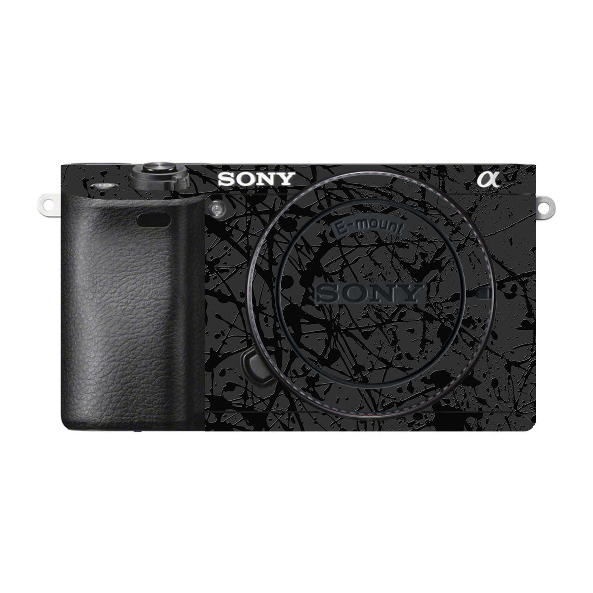 Textured Black Splash Sony A6500 Camera Skins