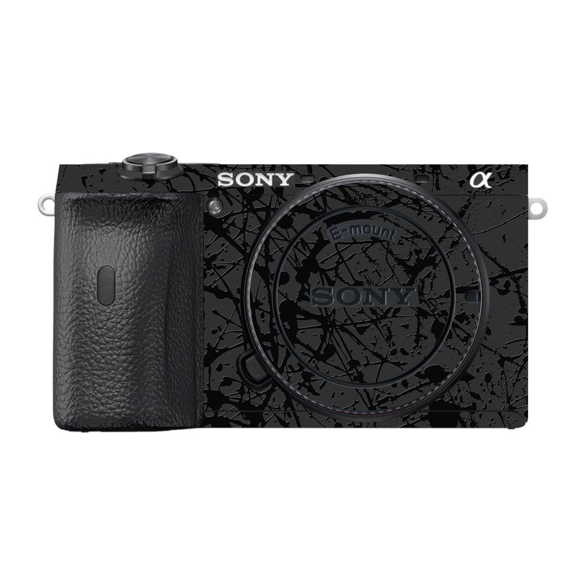 Textured Black Splash Sony A6600 Camera Skins