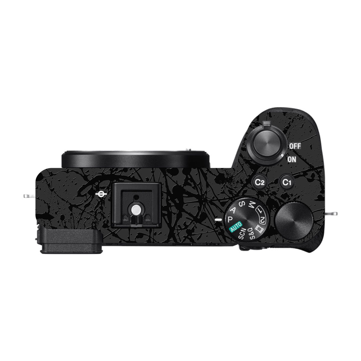 Textured Black Splash Sony A6700 Camera Skin