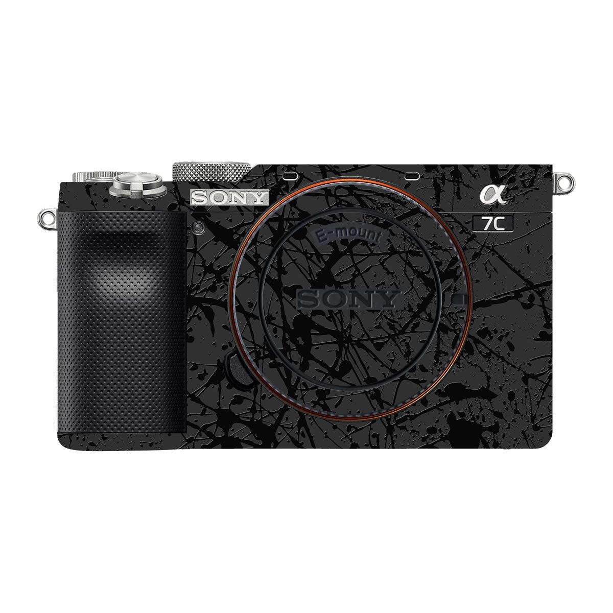 Textured Black Splash Sony A7 C Camera Skin