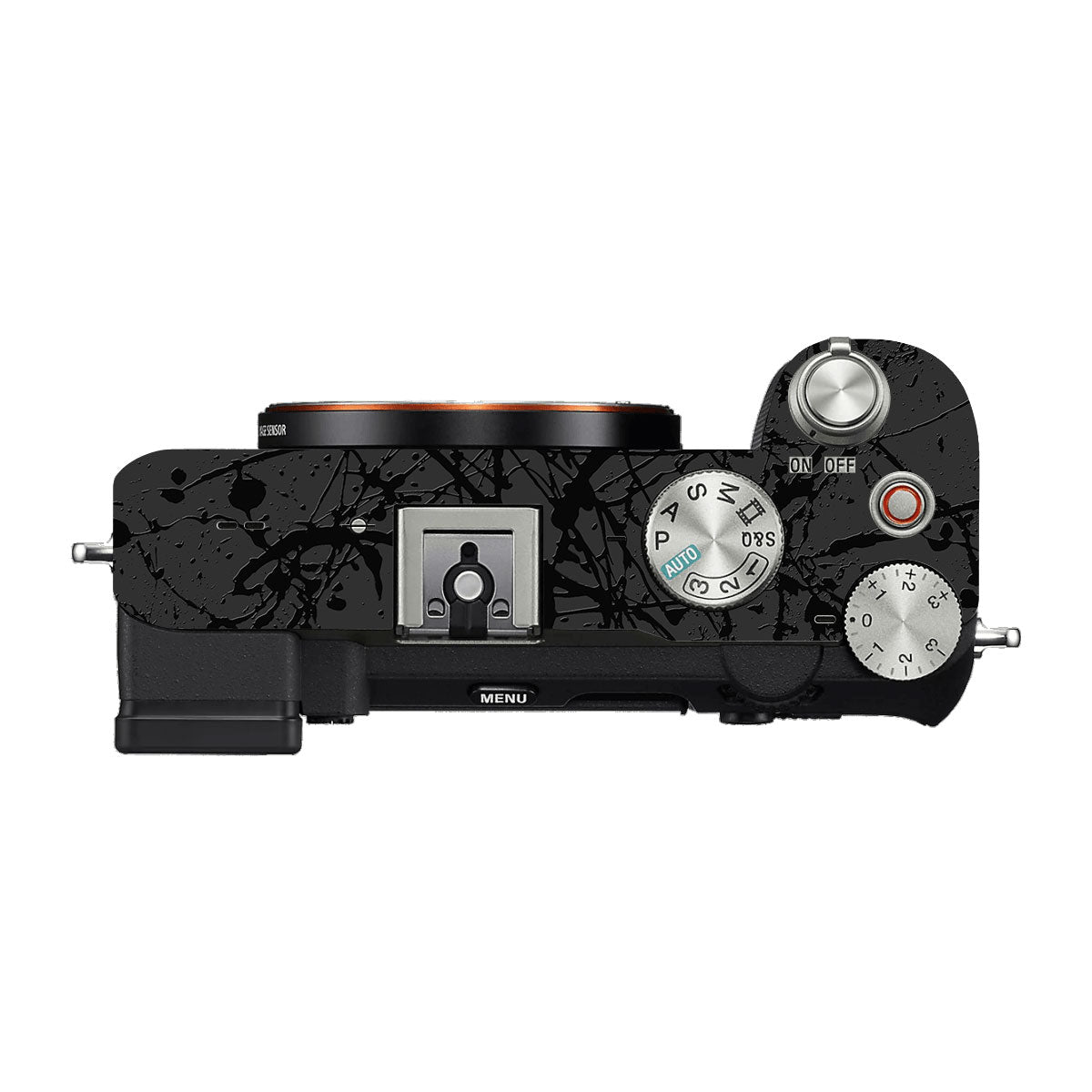 Textured Black Splash Sony A7 C Camera Skin