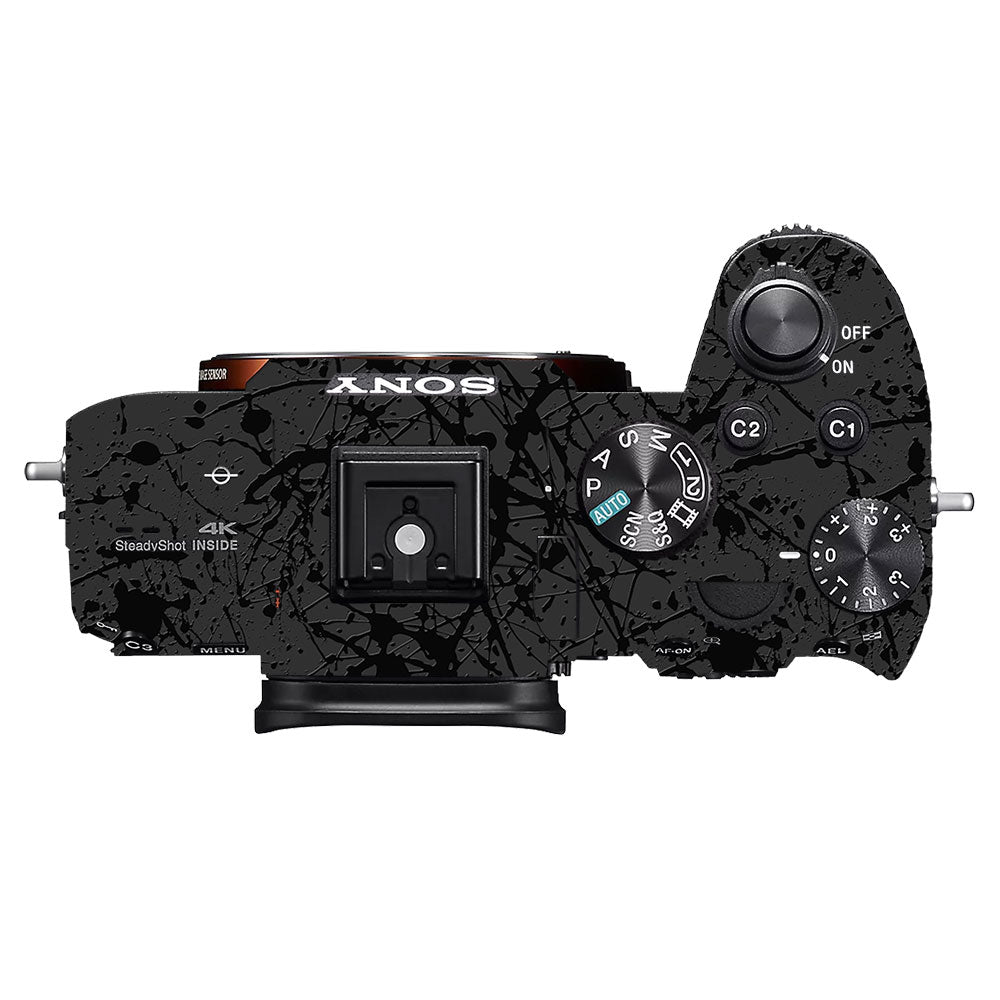 Textured Black Splash Sony A7MIV Camera Skin