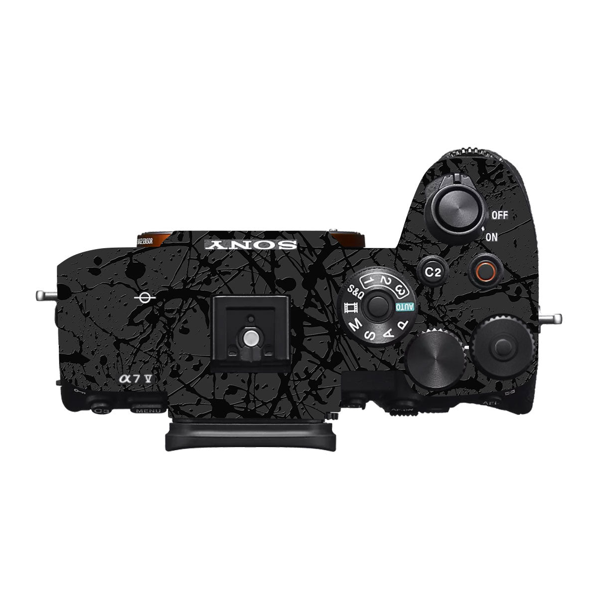 Textured Black Splash Sony A7 V Camera Skin